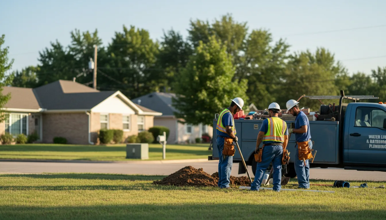Residential water line and bathroom plumbing service in Christiansburg, VA